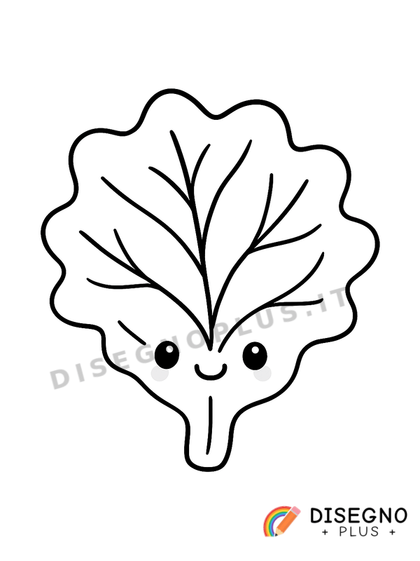 Disegno Verdura a foglia da colorare