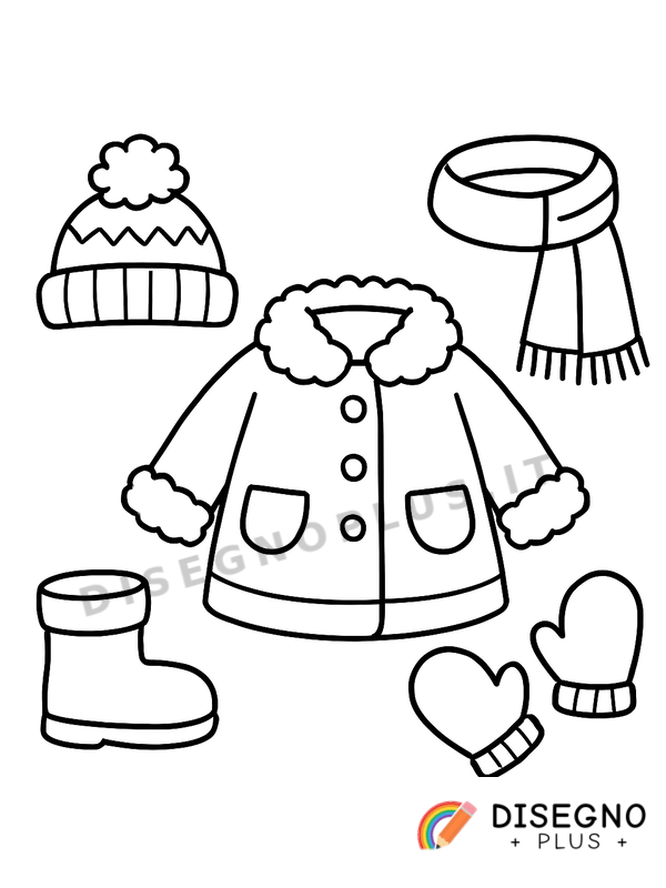 Disegno Vestiti pesanti da colorare