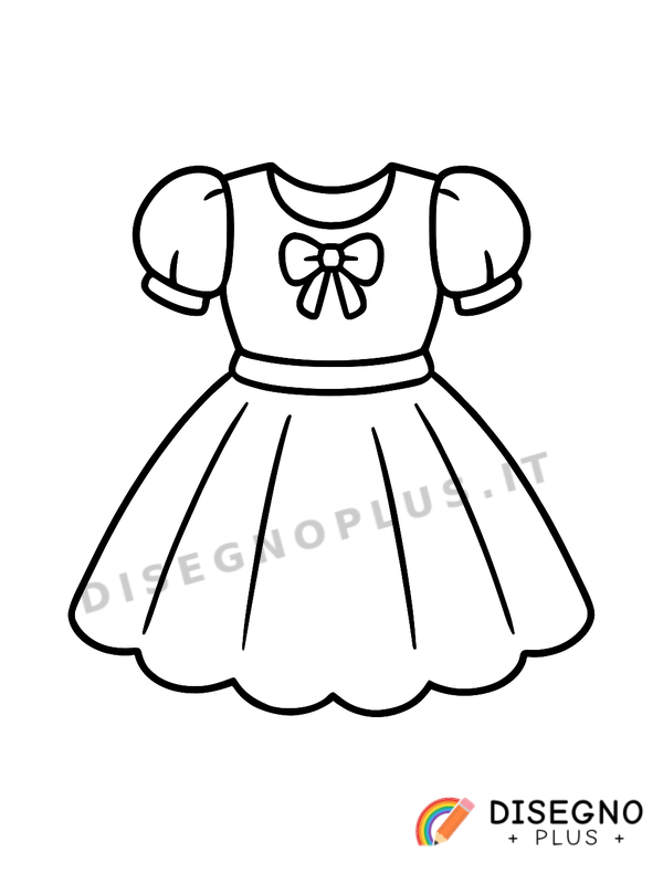 Disegno Vestito elegante da colorare