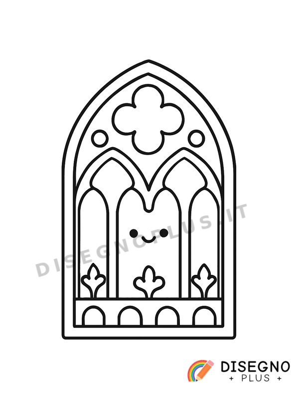 Disegno Vetrata da colorare