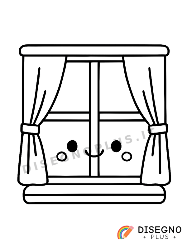 Disegno Vetro della finestra da colorare