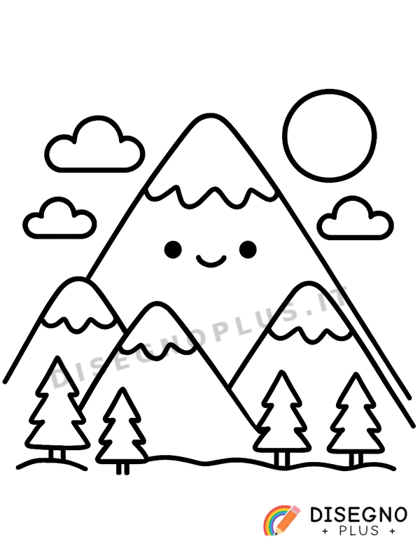 Disegno Vetta montuosa da colorare