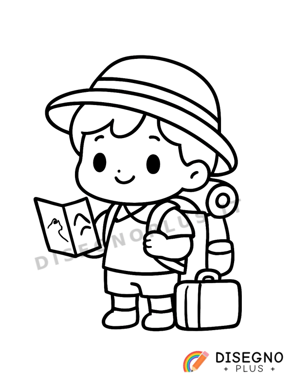 Disegno Viaggio da colorare