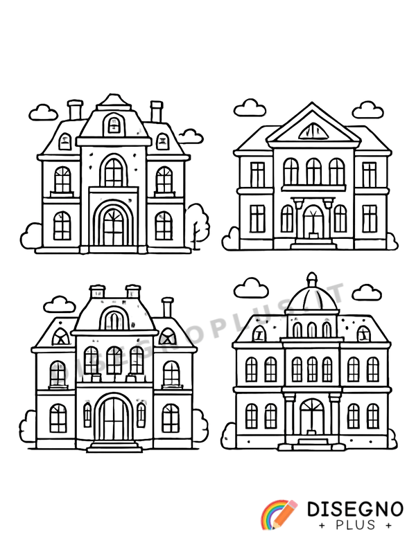 Disegno Ville lussuose da colorare