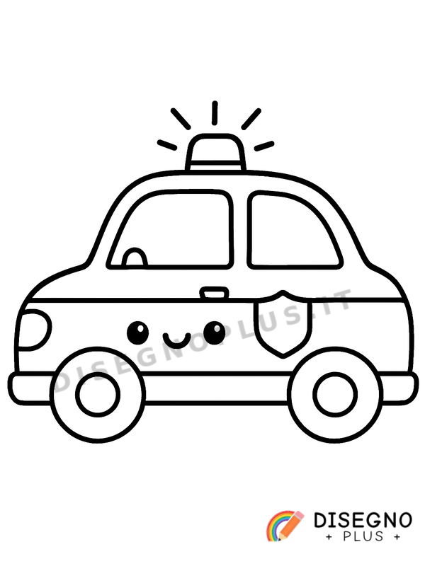 Disegno Volante della polizia da colorare