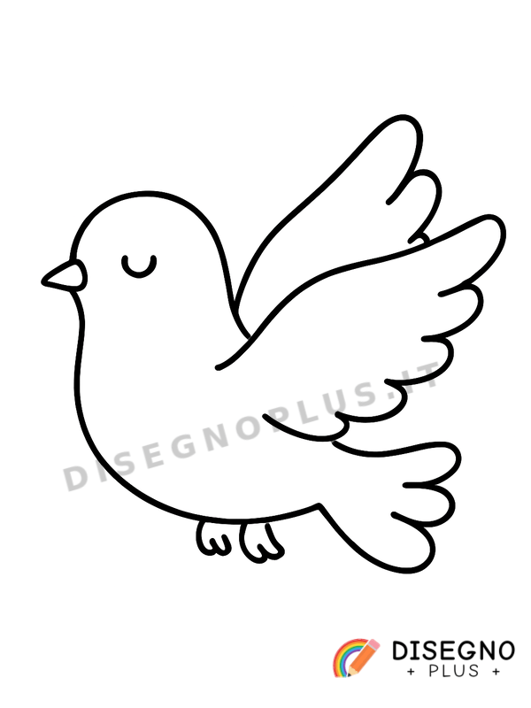 Disegno Volo di colomba da colorare