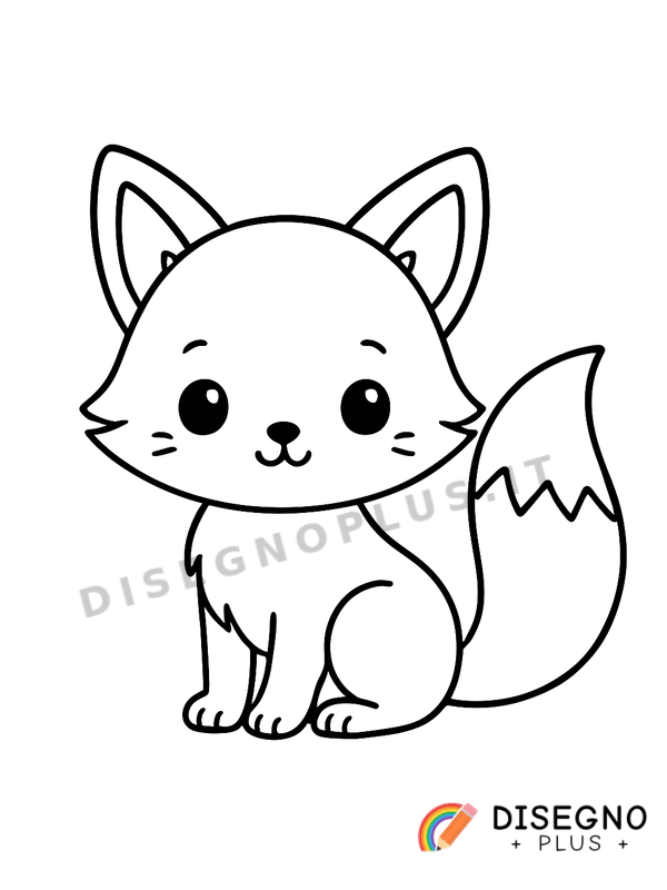 Disegno Volpe rossa da colorare