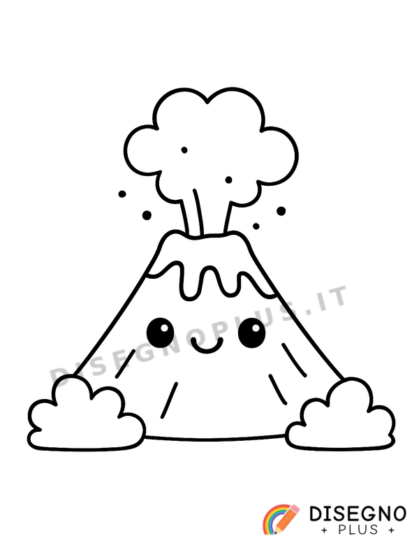 Disegno Vulcano da colorare