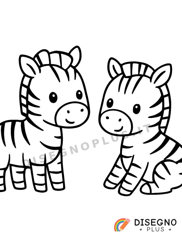 Disegno Zebre a strisce da colorare