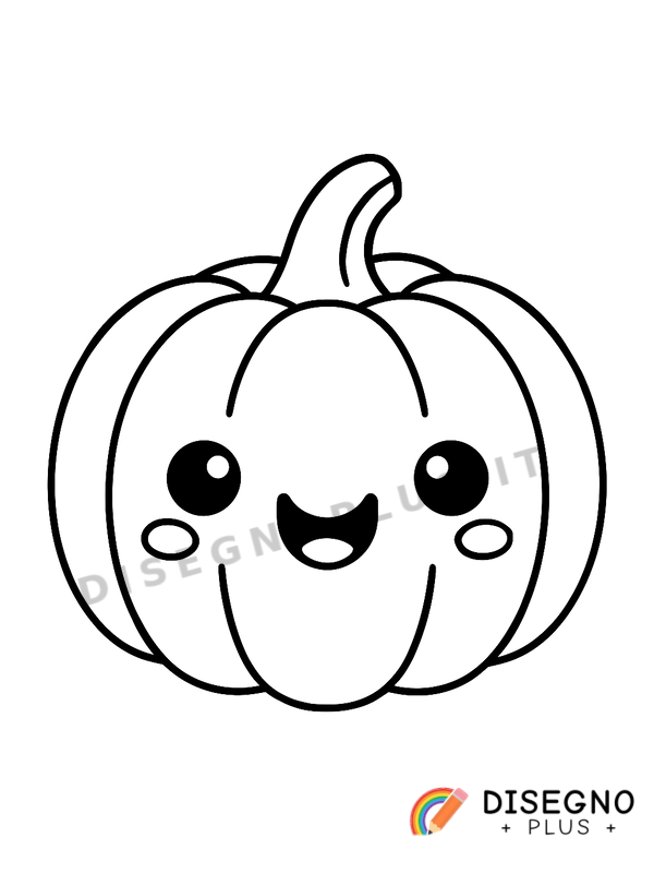 Disegno Zucca intagliata con faccia buffa   da stampare e colorare